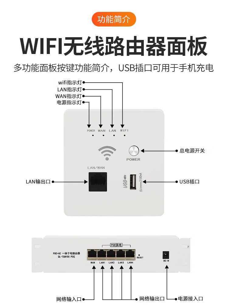 小米有品嵌入式無線一體墻壁路由器 智能家居網(wǎng)絡(luò)新選擇
